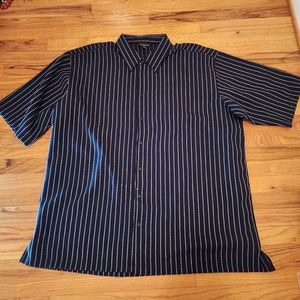 Visivo Blue Striped Men's Shirt 4XLT